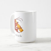 Gepersonaliseerde bier Drink kreeft Koffiemok (Voorkant links)