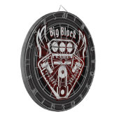 Gepersonaliseerde Big Block Racing Engine Dartbord (Voorkant Links)