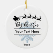 Gepersonaliseerde Big Brother Kerst Keepsake Keramisch Ornament (Achterkant)