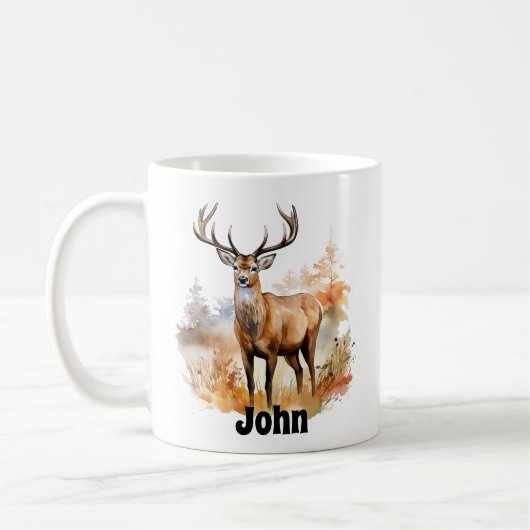 Gepersonaliseerde Big Buck Deer Mok (Links)