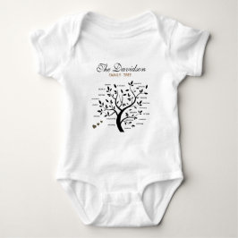 Gepersonaliseerde Big Family Tree (20 namen) Romper