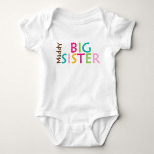 Gepersonaliseerde Big Sister Baby One Sie Body Sui Romper