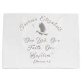 Gepersonaliseerde Bijbelvers Baptismal Groot Cadeauzakje (Voorkant)