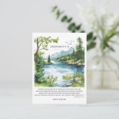 Gepersonaliseerde Bijbelvers Landschapsdruk Feestdagenkaart (Staand voorkant)