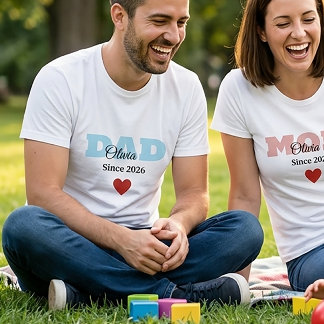 Gepersonaliseerde bijpassende familie T-shirt voor