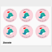 Gepersonaliseerde Bird Pink Holiday Gift Label Sti (Vel)