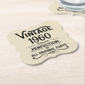 Gepersonaliseerde birthday black kartonnen onderzetters (Gekanteld)