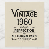 Gepersonaliseerde  birthday black wijn etiket (Enkel label)