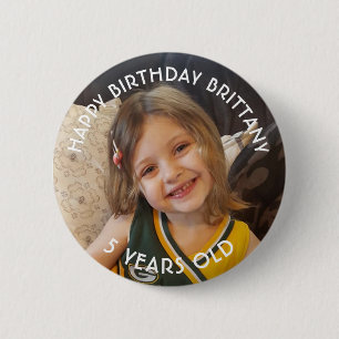 Gepersonaliseerde Birthday Girl Button