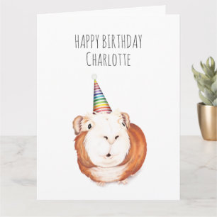 Gepersonaliseerde Birthday Kaart - Happy Guinee Pi