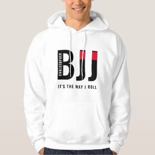 Gepersonaliseerde BJJ Braziliaans Jiu Jitsu Black Hoodie