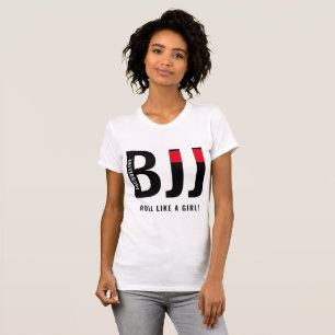Gepersonaliseerde BJJ Jiu Jitsu Black Belt Woman's T-shirt