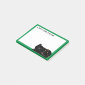 Gepersonaliseerde Black Cat Christmas Post-it® Notes (Schuin)