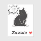 Gepersonaliseerde Black Cat Laptop Sticker (Vel)