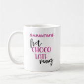 Gepersonaliseerde Black Fuchsia Hot Chocolate Mok (Links)