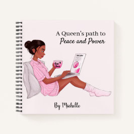 Gepersonaliseerde Black Girl Notitieboek, Custom J Notitieboek