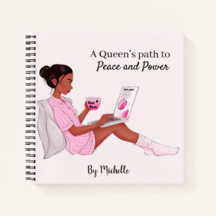 Gepersonaliseerde Black Girl Notitieboek, Custom J Notitieboek