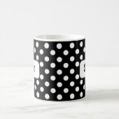 Gepersonaliseerde Black Polka Dot Mok (Center)