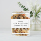 Gepersonaliseerde Black Script White Recept Swap Briefkaart (Staand voorkant)