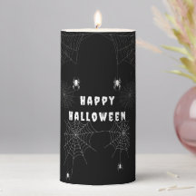 Gepersonaliseerde Black Spider Web Happy Halloween