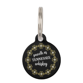 Gepersonaliseerde Black Whiskey Custom Huisdierpenning