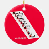 Gepersonaliseerde Blacksmith Keramisch Ornament (Achterkant)