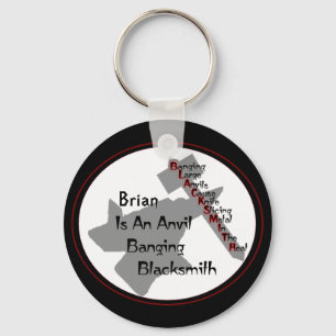 Gepersonaliseerde Blacksmith Sleutelhanger