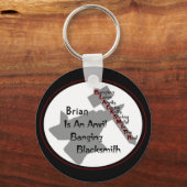 Gepersonaliseerde Blacksmith Sleutelhanger (Voorkant)
