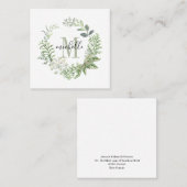 Gepersonaliseerde bladeren van het groene bos van vierkante visitekaartje (Voorkant / Achterkant)