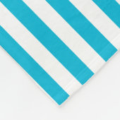 Gepersonaliseerde blauw en wit gestreept fleece deken (Hoek)