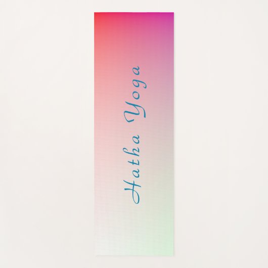 Gepersonaliseerde Blauw Groen Roze Rode Kleuren Re Yogamat (Voorkant)