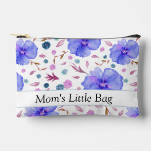 Gepersonaliseerde Blauwe Bloemen Accessoirezak Etui