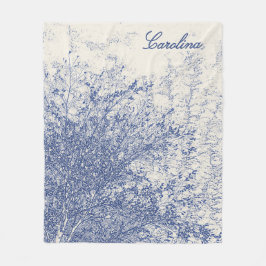 Gepersonaliseerde  Blauwe Boom Fleece Deken
