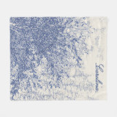 Gepersonaliseerde  Blauwe Boom Fleece Deken (Voorkant (Horizontaal))