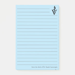 Gepersonaliseerde Blauwe Dierenarts Kantoor Veteri Post-it® Notes