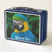 Gepersonaliseerde Blauwe en Gele Macaw Parrot (Achterkant)