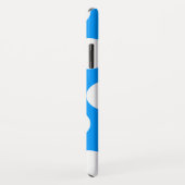 Gepersonaliseerde blauwe en witte polka dot Case-Mate iPhone case (Achterkant/rechts)