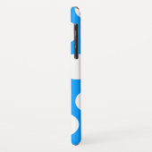 Gepersonaliseerde blauwe en witte polka dot Case-Mate iPhone case (Achterkant/links)