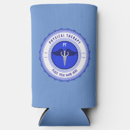 Gepersonaliseerde blauwe fysieke therapie Caduceus