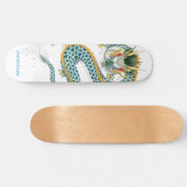 Gepersonaliseerde blauwe gouddrakenskateboard skateboard (Horizontaal)