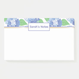 Gepersonaliseerde Blauwe Hortensia Bloemen Post-it Post-it® Notes