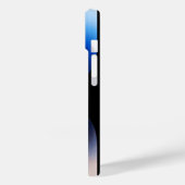 Gepersonaliseerde blauwe Radiale Textuur iphone 15 Case-Mate iPhone Case (Achterkant / Links)