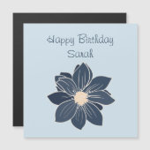 Gepersonaliseerde blauwe ventilator Happy Birthday (Voorkant / Achterkant)