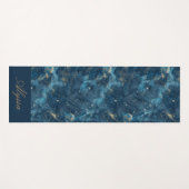 Gepersonaliseerde blauwe yogamat (Voorkant (horizontaal))