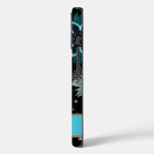 Gepersonaliseerde Blauwe Zwarte Boheemse Mandala B Case-Mate iPhone Case (Achterkant / Links)