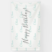 Gepersonaliseerde Blauwgroen Groene Banner van de  (Verticaal)