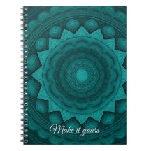 Gepersonaliseerde Blauwgroen Mandala iPhone Hoesje