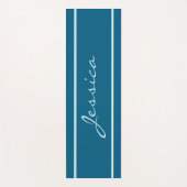 Gepersonaliseerde blauwgroen yogamat (Voorkant)