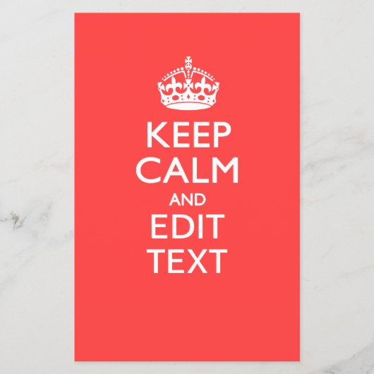 Gepersonaliseerde BLIJF KALM en heb je tekst op Ro Flyer (Voorkant)