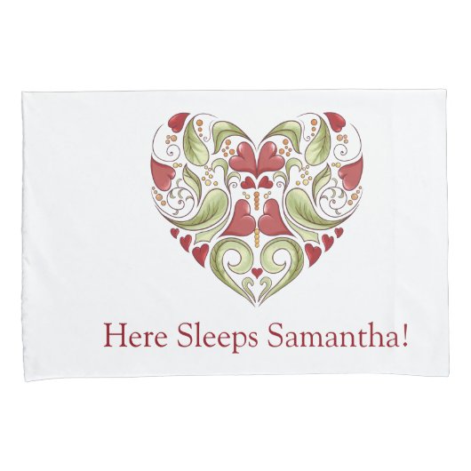 Gepersonaliseerde Bloed Hart Kussen Hoesjes Kussensloop (Voorkant-Rechts)